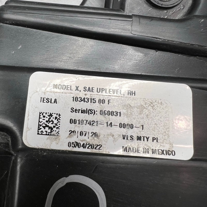 TESLA MDOEL X HEADLIGHT RIGHT PASSENGER 2016 2017 2018 2019 2020 LED O