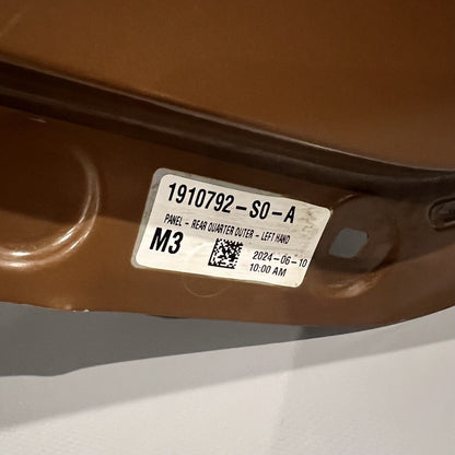 1910792-S0-A TESLA MODEL 3 QUARTER PANEL SKIN LEFT 2024 2025 OEM 1910792-S0-A