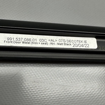 99153708601 PORSCHE 911 CAYMAN 718 DOOR MOLDING RIGHT FRONT 2017-2023 OEM 99153708601