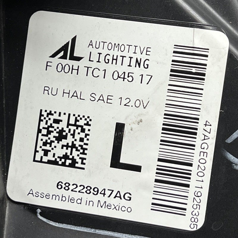 CHRYSLER PACIFICA HEADLIGHT LEFT DRIVER 2017 2018 2019 2020 68228947AG
