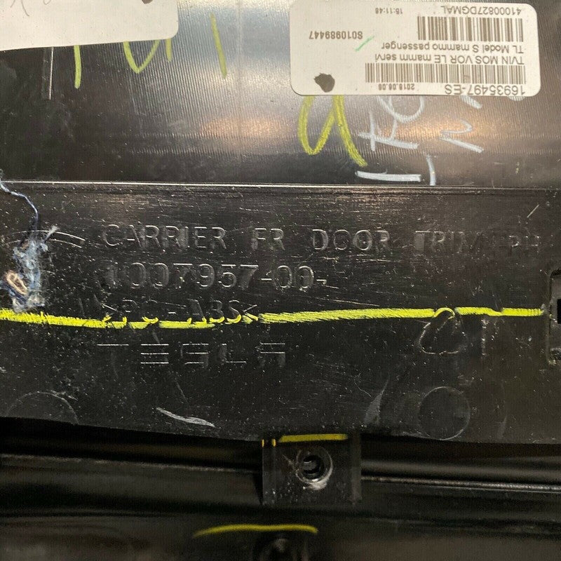 1007936-25-M TESLA MODEL S DOOR PANEL RIGHT PASSENGER FRONT 2012 2013 2014 2015 2016 OEM