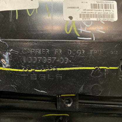 1007936-25-M TESLA MODEL S DOOR PANEL RIGHT PASSENGER FRONT 2012 2013 2014 2015 2016 OEM