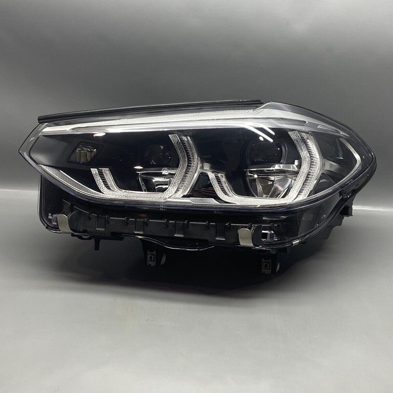 BMW X3 HEADLIGHT LEFT DRIVER X4 2018 2019 2020 2021 LED BURNED 8739657