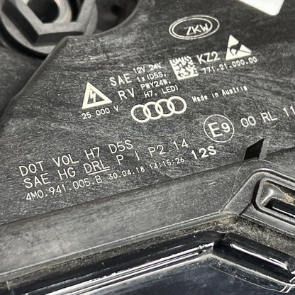 4M0941005B AUDI Q7 HEADLIGHT LEFT DRIVER 2017 2018 2019 2020 4M0941005B XENON LED OEM