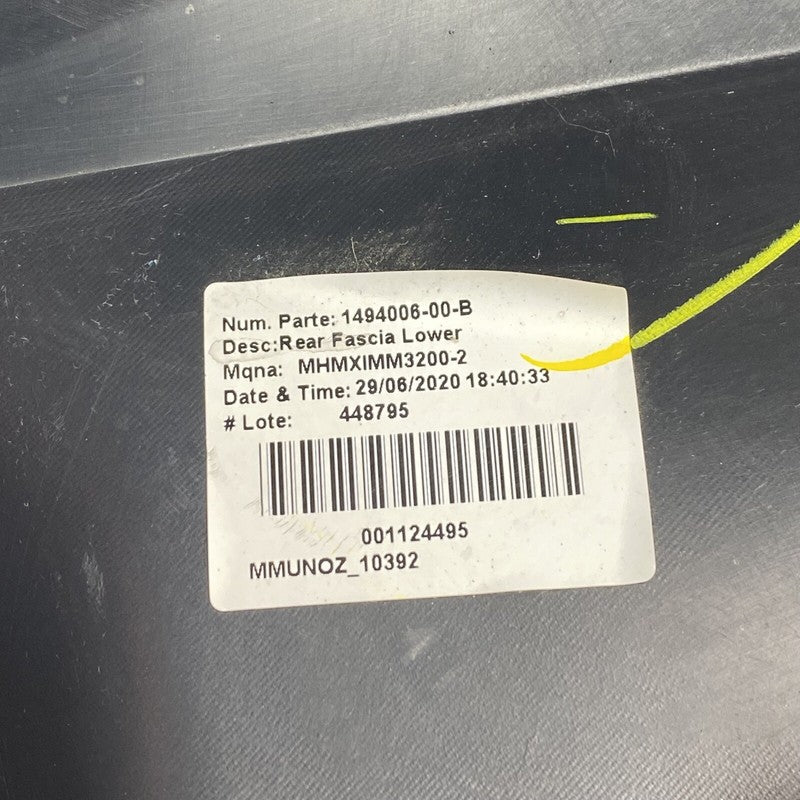 1494006-00-B TESLA MODEL Y REAR BUMPER LOWER 2020 2021 2022 OEM 1494006-00-B