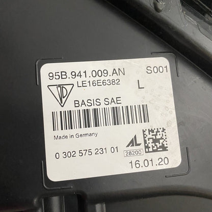 95B941009AN PORSCHE MACAN TURBO HEADLIGHT LEFT DRIVER FULL LED 95B941009AN 2018 2019 OEM