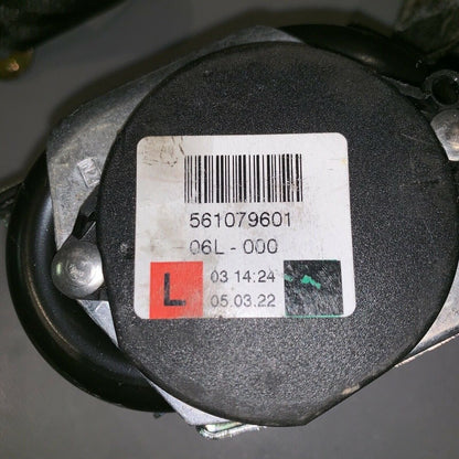 3B1857705e VOLKSWAGEN PASSAT SEAT BELT LEFT FRONT 2002 2003 2004 2005 BLACK OEM