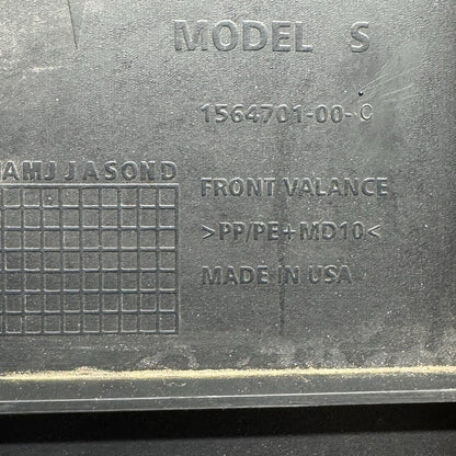 1564701-00-C TESLA MODEL S PLAID FRONT BUMPER LOWER SPLASH COVER 2021 2022 2023 2024 OEM