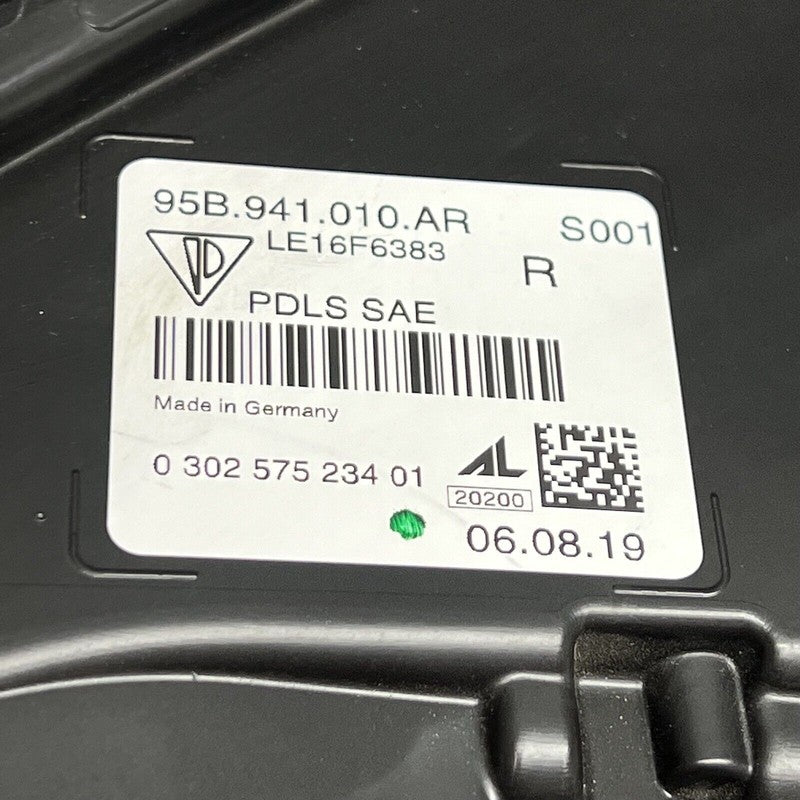 95B941010AR PORSCHE MACAN HEADLIGHT RIGHT PASSENGER 2019 2020 2021 FULL LED OEM 95B941010AR