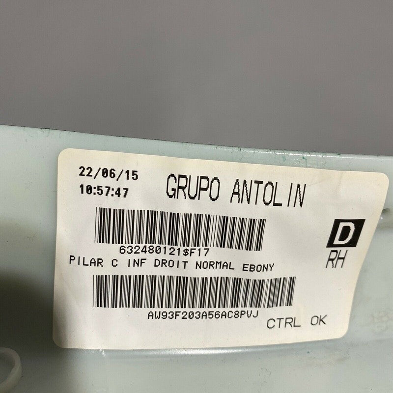 AW93-F203A56 JAGUAR XJ XJL C-PILLAR PANEL TRIM RIGHT REAR 2010 2011 2012 2013 2014 2015 OEM