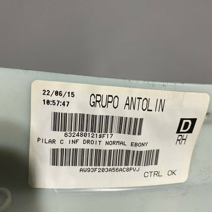 AW93-F203A56 JAGUAR XJ XJL C-PILLAR PANEL TRIM RIGHT REAR 2010 2011 2012 2013 2014 2015 OEM