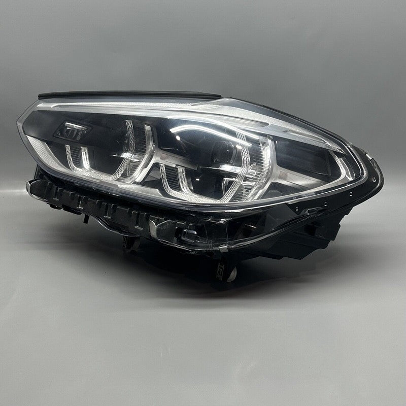 8739657-02 BMW X3 HEADLIGHT LEFT DRIVER X4 2018 2019 2020 2021 ADAPTIVE LED OEM