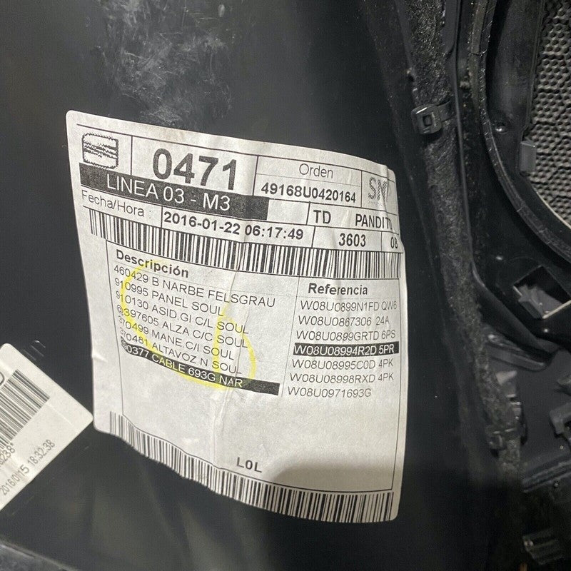 8U0867306 AUDI Q3 DOOR PANEL TRIM RIGHT REAR 8U0867306 2015 2016 2017 2018 OEM