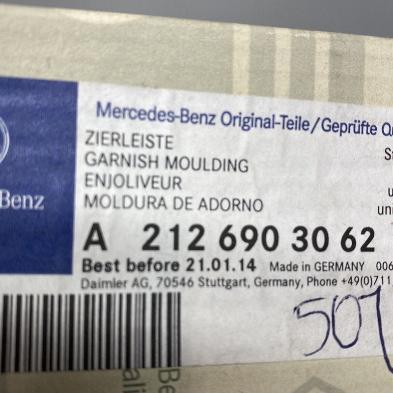 A2126903062 MERCEDES BENZ E350 DOOR MOULDING RIGHT REAR E550 2010 11 12 13 14 2015 2016 OEM