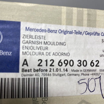 A2126903062 MERCEDES BENZ E350 DOOR MOULDING RIGHT REAR E550 2010 11 12 13 14 2015 2016 OEM