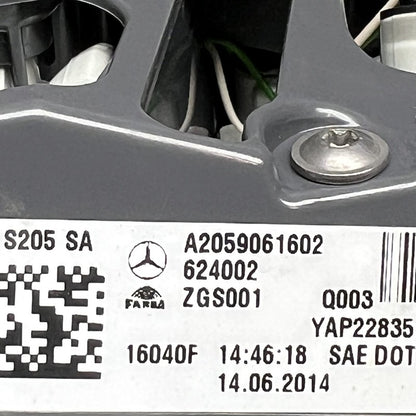 A2059061602 MERCEDES BENZ C300 WAGON TRUNK TAIL LIGHT RIGHT 2015 2016 2017 2018 OEM