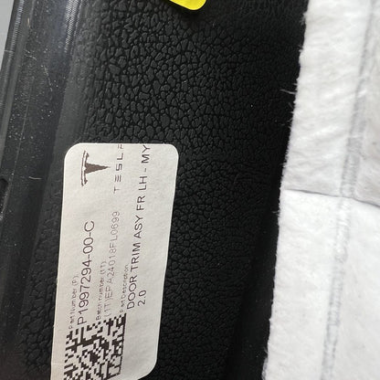 1997294-00-C TESLA MODEL Y DOOR PANEL LEFT FRONT 2020 2021 2022 2023 OEM 1997294-00-C