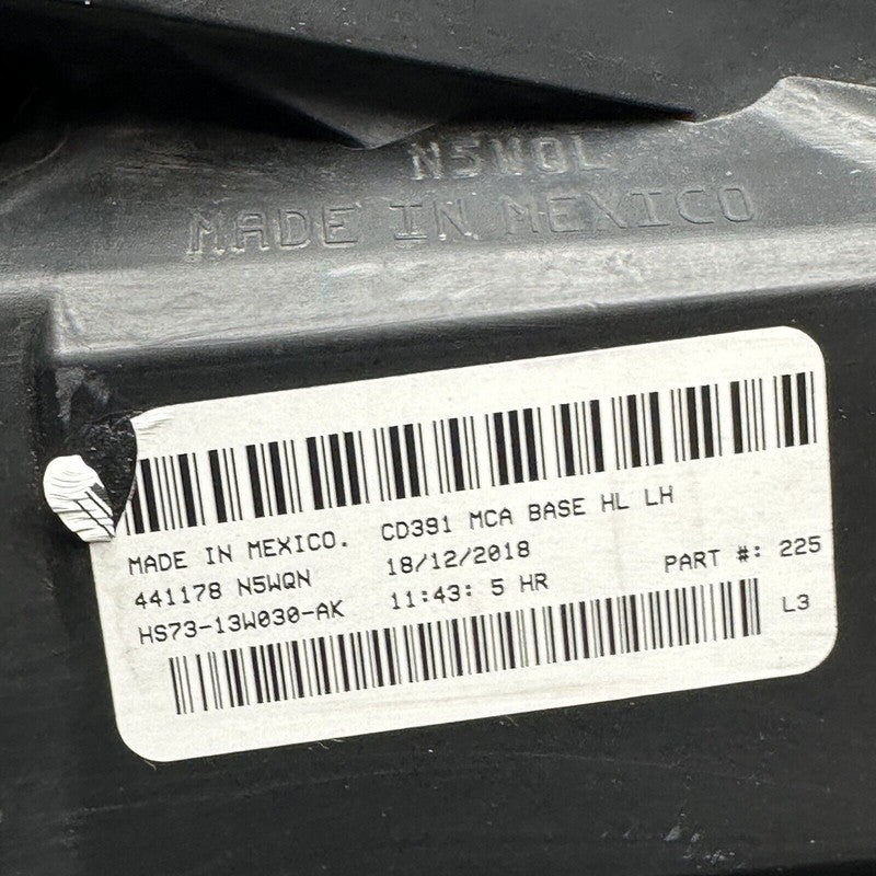 FORD FUSION HEADLIGHT LEFT DRIVER 2017 2018 2019 2020 HALOGEN OEM HS73