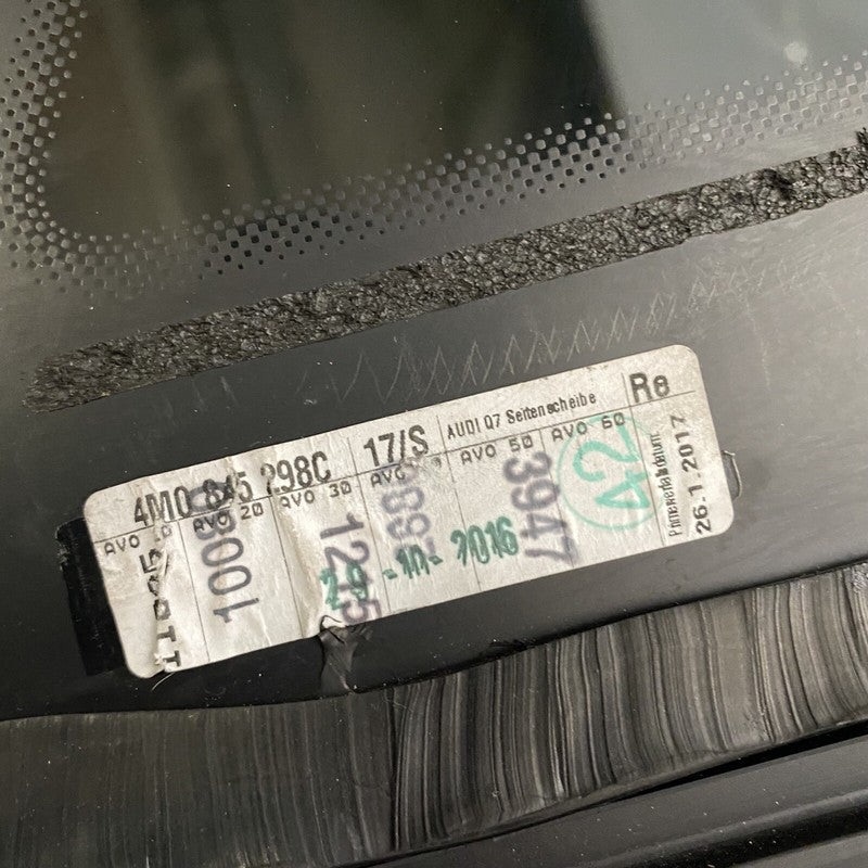 4M0845298C AUDI Q7 QUARTER PANEL GLASS 4M0845298C 2016 2017 2018 2019 2020 OEM