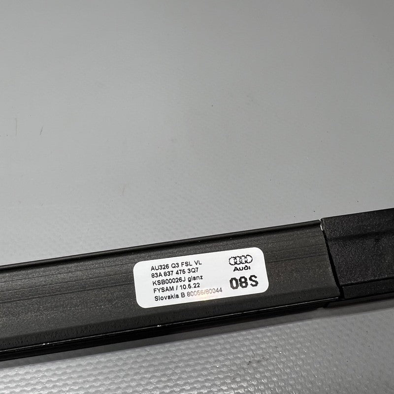 83A837475 AUDI Q3 DOOR WINDOW MOLDING LEFT FRONT 2019 2020 2021 2022 2023 OEM 83A837475