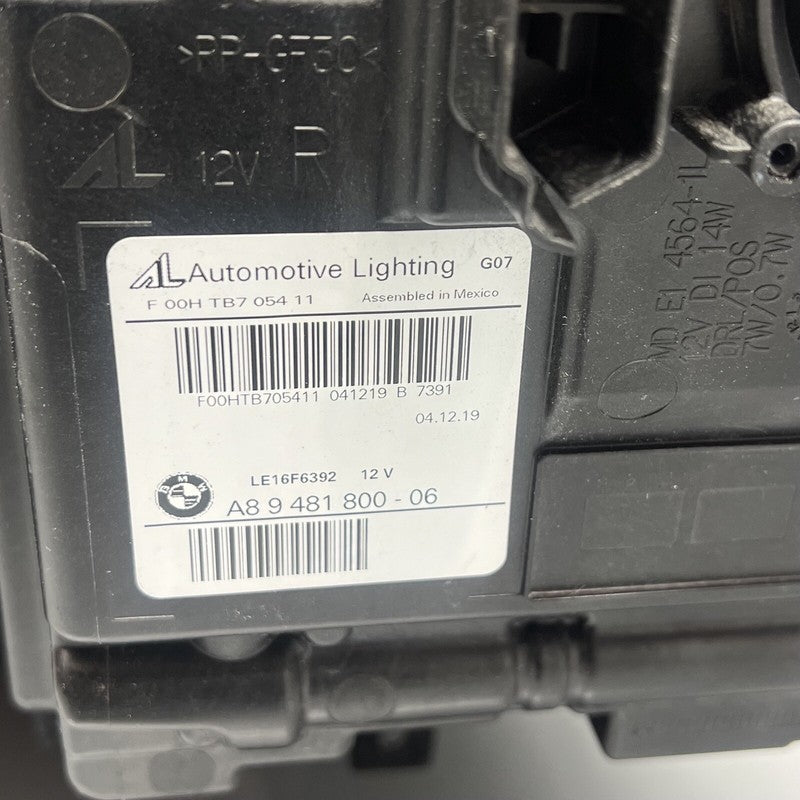 BMW X7 HEADLIGHT RIGHT PASSENGER LED 2019 2020 2021 OEM 9481800