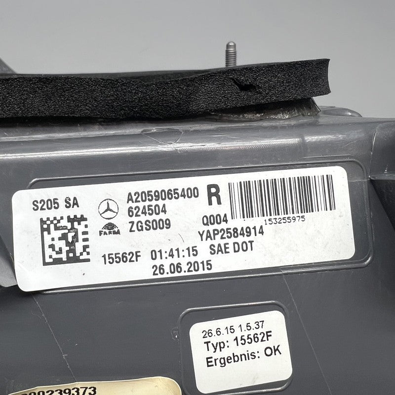 A2059065400 MERCEDES BENZ C300 WAGON TAIL LIGHT RIGHT PASSENGER C43 2015 2016 2017 W205 OEM