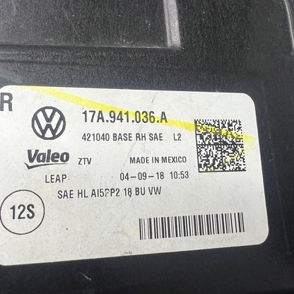 17A941036A VOLKSWAGEN JETTA HEADLIGHT RIGHT PASSENGER 2019 2020 2021 LED 17A941036A