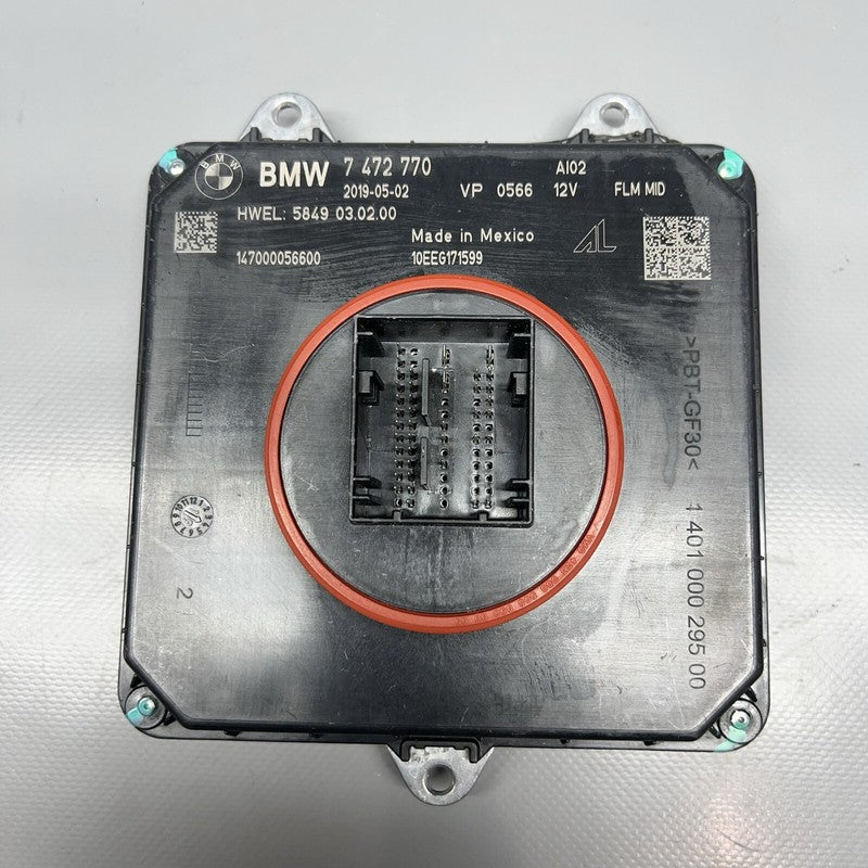7472770 BMW X3 HEADLIGHT MODULE 2018 2019 2020 2021 OEM 7472770