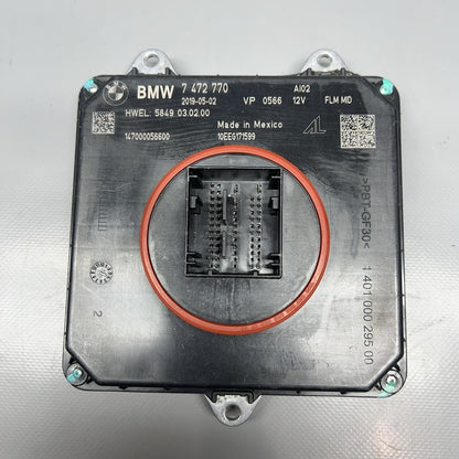 7472770 BMW X3 HEADLIGHT MODULE 2018 2019 2020 2021 OEM 7472770