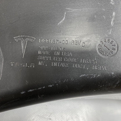 1499137-00-D TESLA MODEL Y HEPA CABIN HVAC AIR INTAKE DUCT 2020 2021 22 2023 OEM 1499137-00-D