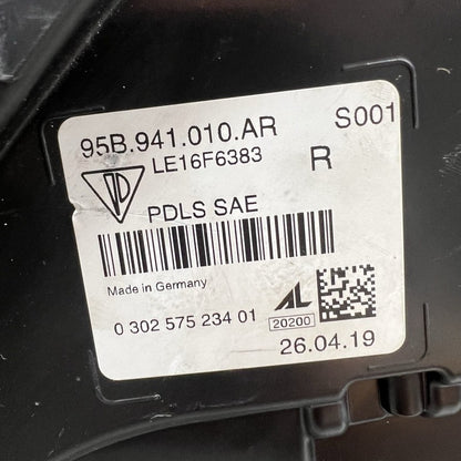 95B941010AR PORSCHE MACAN  HEADLIGHT RIGHT PASSENGER 2019 2020 2021 FULL LED OEM 95B941010AR