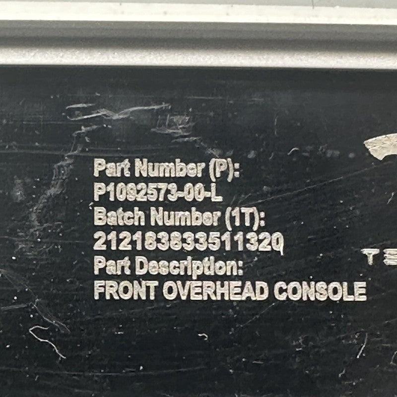 1092573-00-L TESLA MODEL 3 OVERHEAD CONSOLE DOME LIGHT 2017 2018 2019 2020 2021 2022 2023