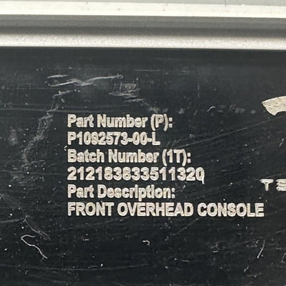 1092573-00-L TESLA MODEL 3 OVERHEAD CONSOLE DOME LIGHT 2017 2018 2019 2020 2021 2022 2023