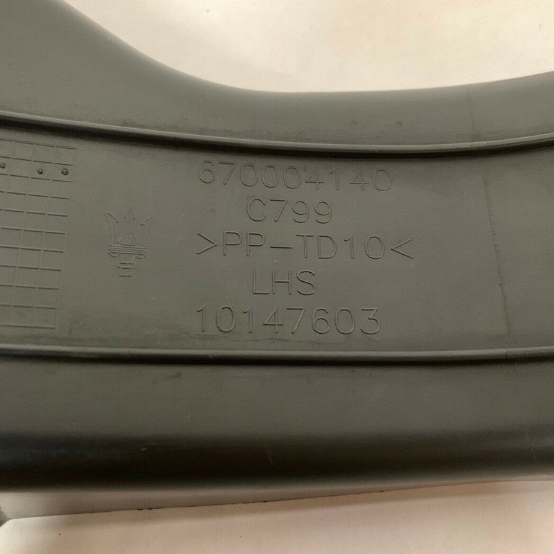 670004140 C799 MASERATI GHIBLI FRONT LEFT INTERCOOLER DUCT COVER 2014 2015 2016 OEM
