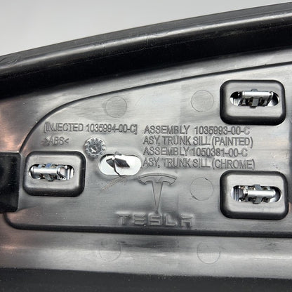 1035993-00-C TESLA MODEL X TRUNK SILL PLASTIC PANEL 2016 2017 2018 2019 2020 OEM 1035993-00-C