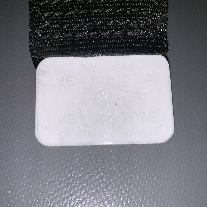 3B1857705e VOLKSWAGEN PASSAT SEAT BELT LEFT FRONT 2002 2003 2004 2005 BLACK OEM
