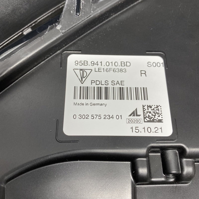 PORSCHE MACAN HEADLIGHT RIGHT SIDE 95B941010BD 2019 2020 2021 FULL LED