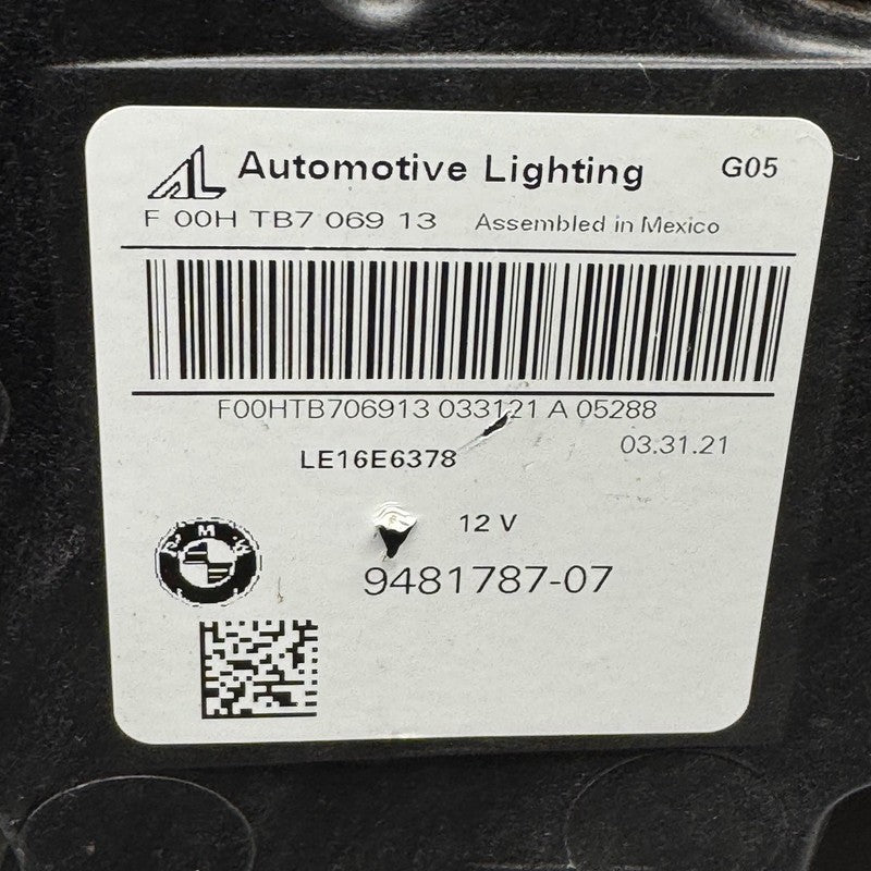 BMW X5 HEADLIGHT LEFT DRIVER X6 2019 2020 2021 2022 OEM 9481787