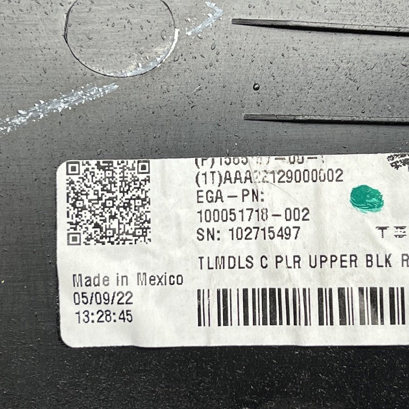 TELSA MODEL S PLAID UPPER TRIM RIGHT PASSENGER 2021 2022 2023 OEM 
