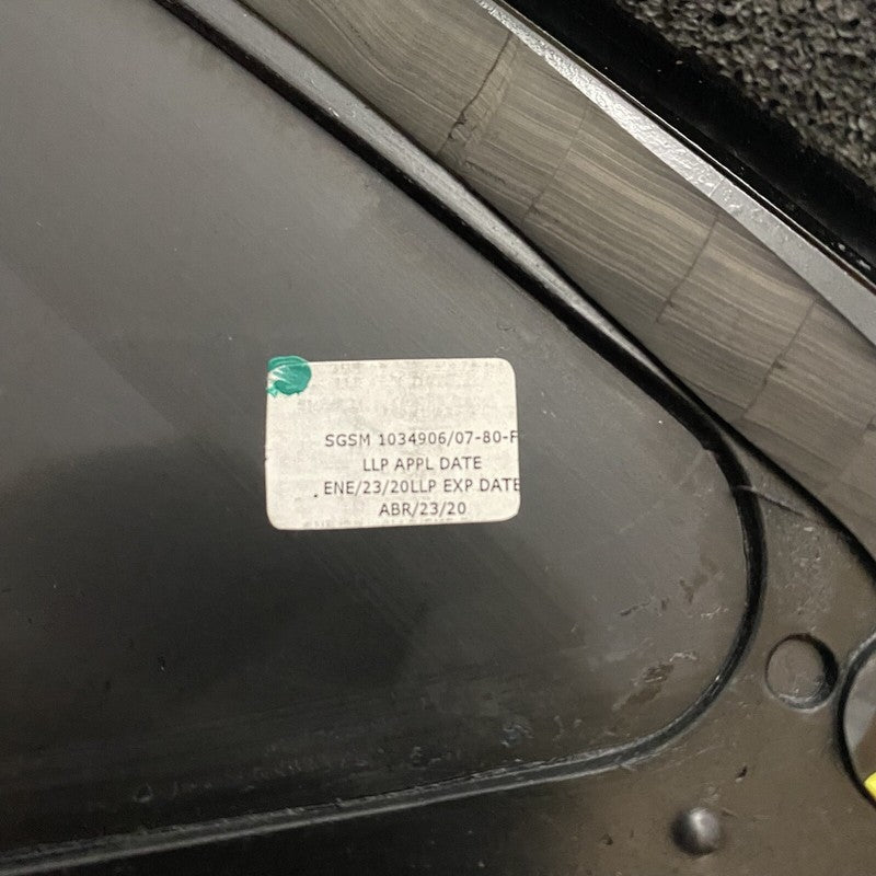 1034906-80-F TESLA MODEL X QUARTER GLASS RIGHT REAR 1034906-80-F 2016 2017 2018 2019 2020 OEM