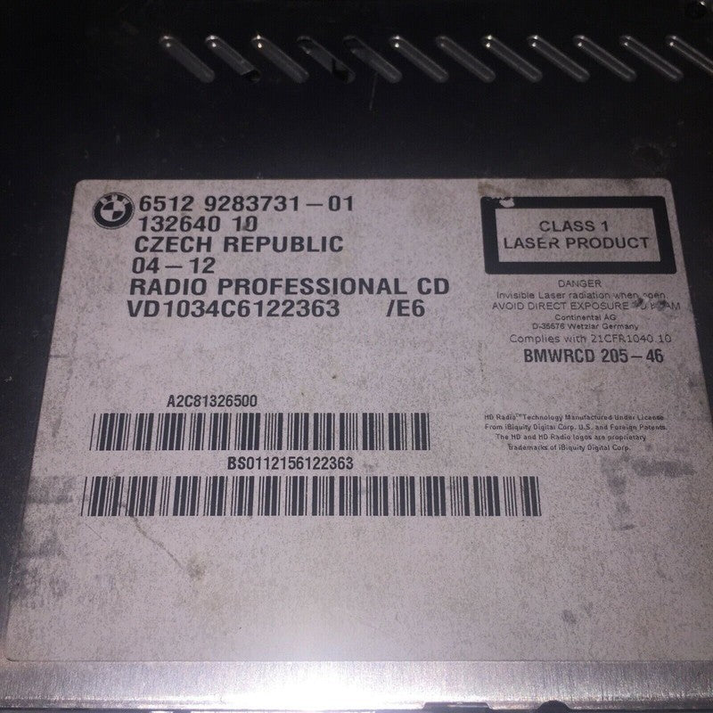13264010 BMW M3 M1 AUDI RADIO RECIEVER CD 2007 2008 2009 2010 2011 2012 OEM 1326410