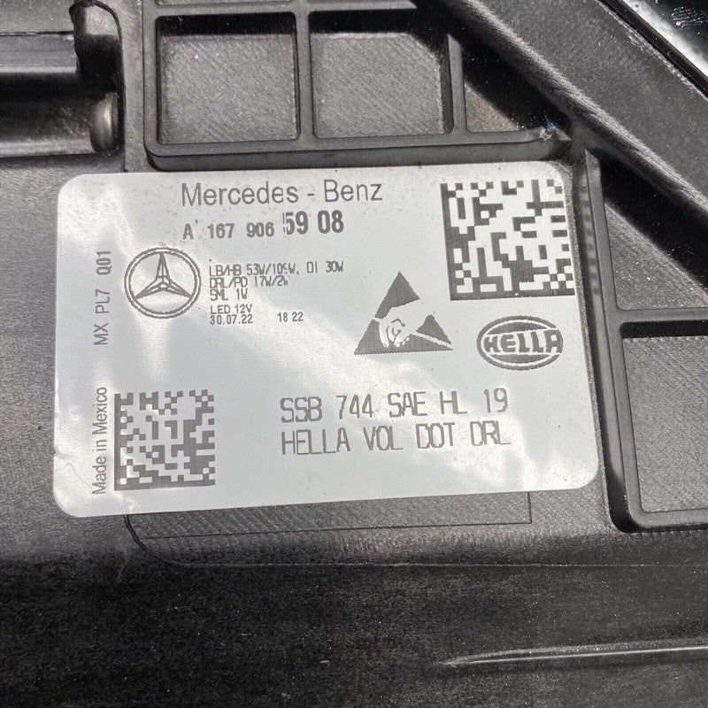 A1679065908 MERCEDES BENZ GLE350 HEADLIGHT LEFT DRIVER MULTIBEAM LED 2020 2021 2022 2023 OEM