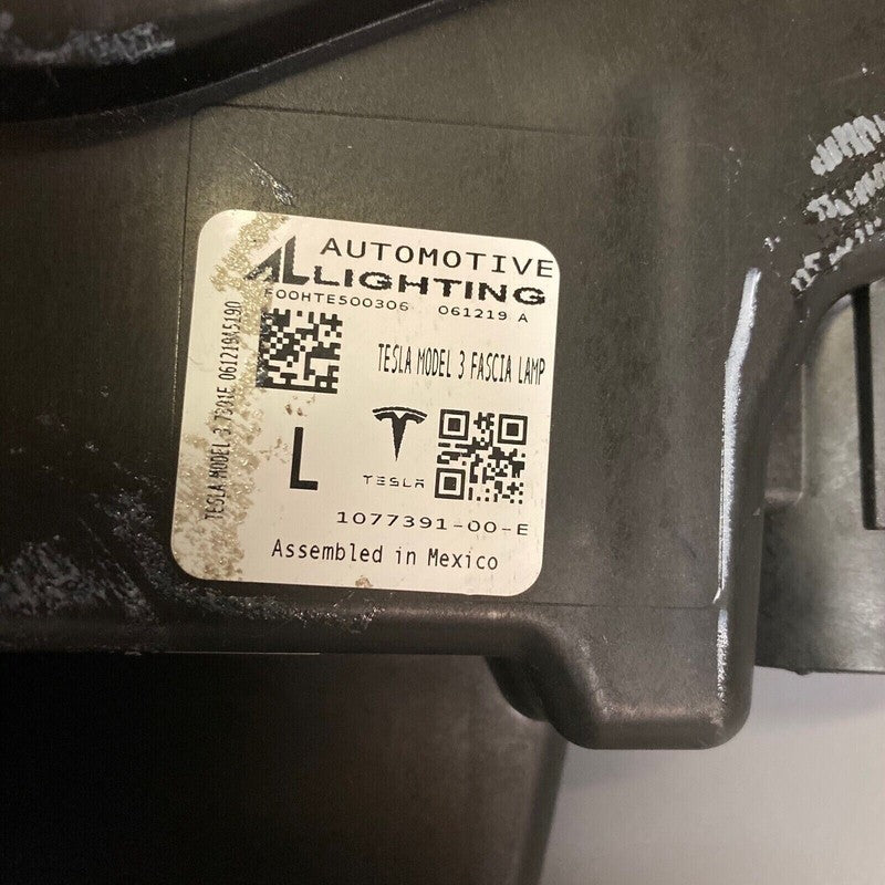 1077391-00-E TESLA MODEL 3 FOG LIGHT LEFT DRIVER 2017 2018 2019 LED OEM 1077391-00-E