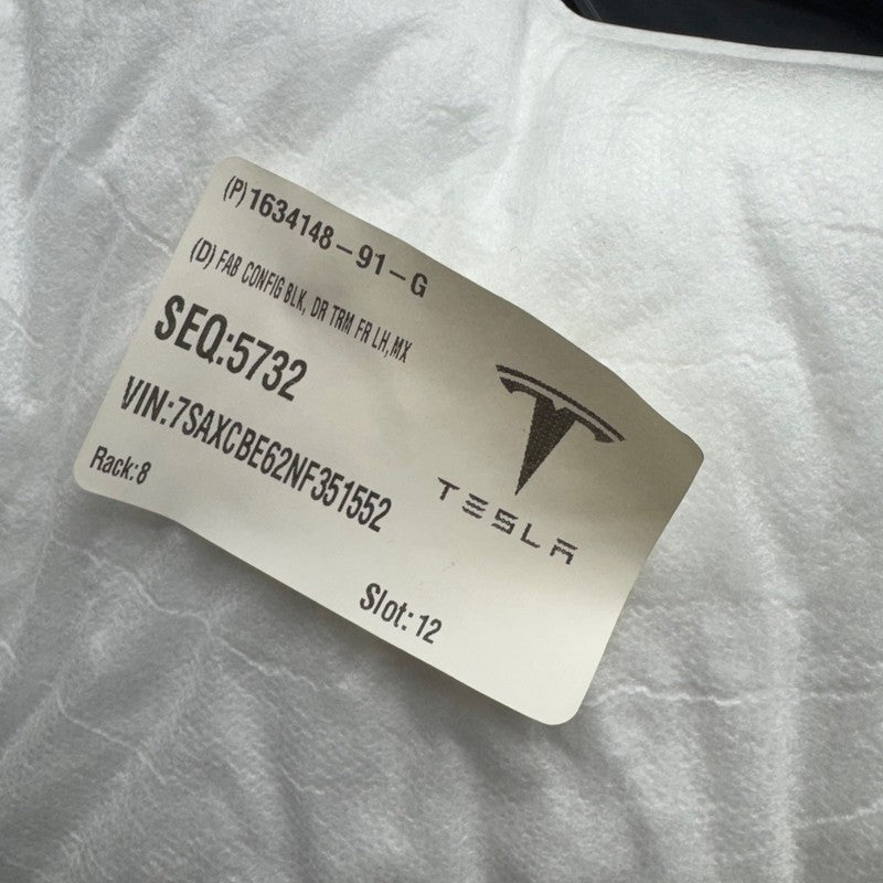 TESLA MODEL X PLAID DOOR PANEL LEFT REAR 2021 2022-2024 2025 OEM 16341