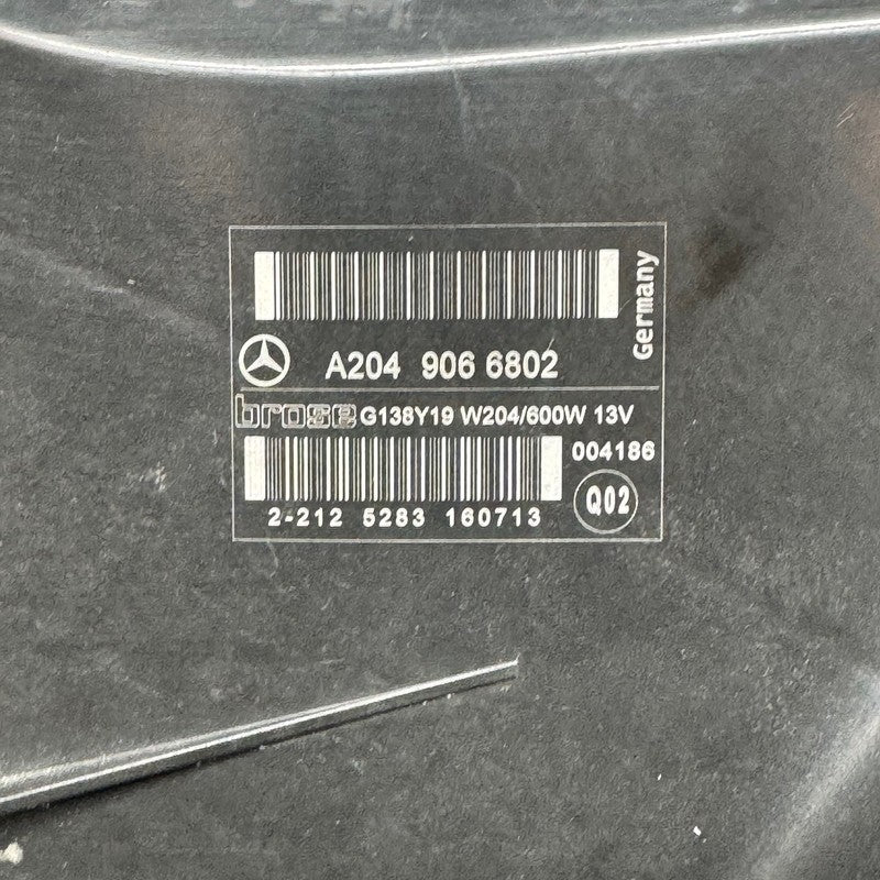 A2049066802 MERCEDES BENZ C250 COOLING RADIATOR FAN 2012 2013 2014 OEM A2049066802
