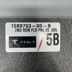 1089753-00-B TESLA MODEL X BLACK REAR SEAT FLOOR PANEL 2016 2017 2018 2019 2020 OEM
