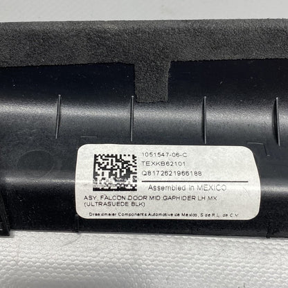1051547-06-C TESLA MODEL X MID LEFT FALCON DOOR GAPHIDER BLACK 2016 2017 2018 2019 2020 OEM