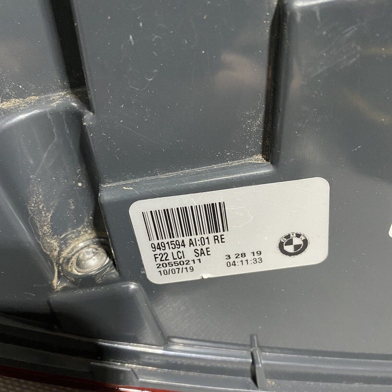 BMW 230 M2 TAIL LIGHT RIGHT PASSENGER LED 9491594 OEM 2018 2019