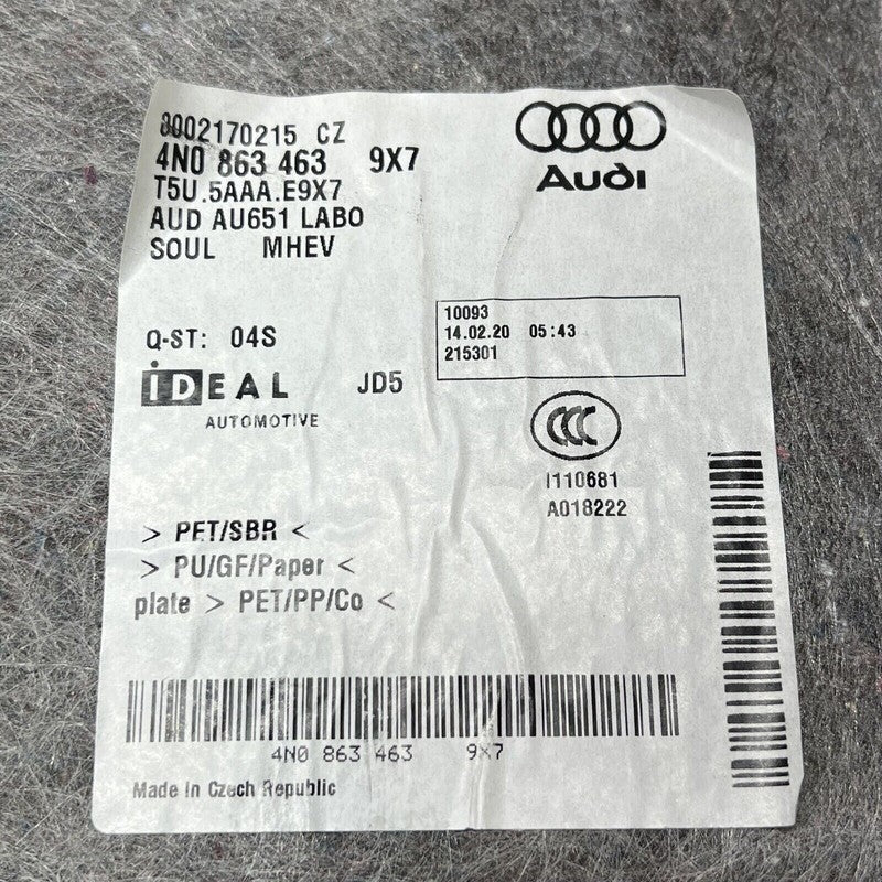 4N0863463 AUDI A8 L REAR TRUNK TIRE CARPET COVER 2019 2020 2021 OEM 4N0863463