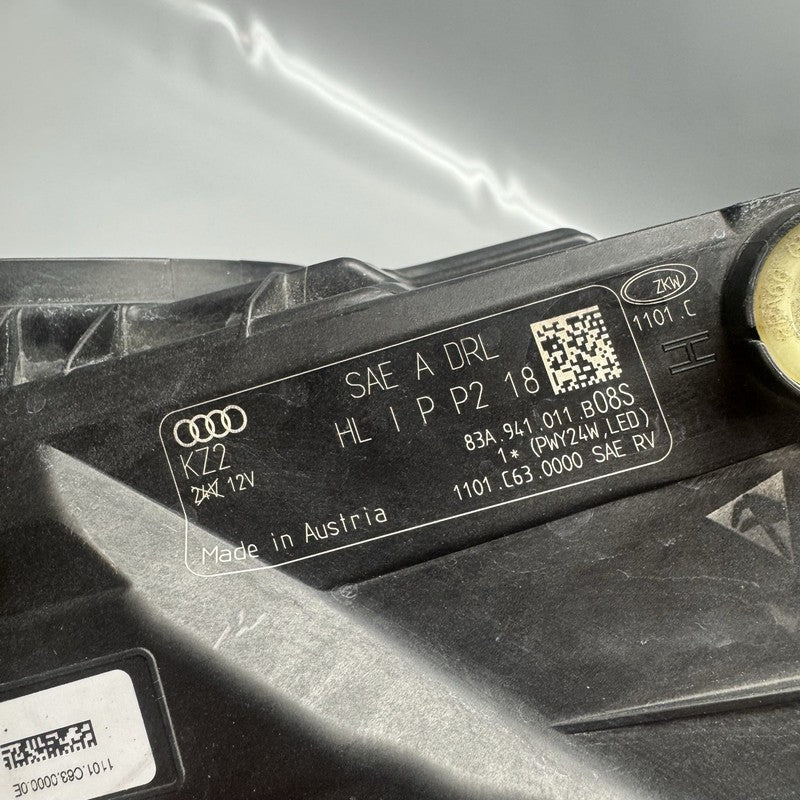 83A941011B AUDI Q3 HEADLIGHT LEFT DRIVER 2019 2020 2021 LED OEM 83A941011B